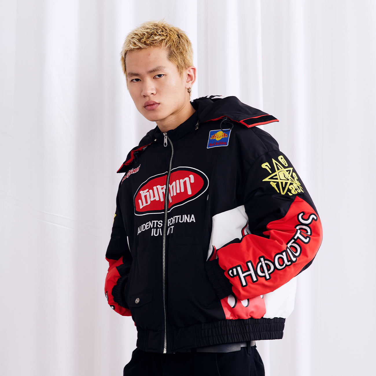 BURNIN* "2503" Helmet Deconstructed Racing Cotton Jacket - PSYLOS 1, BURNIN* "2503" Helmet Deconstructed Racing Cotton Jacket, Jacket, Burnin, PSYLOS 1