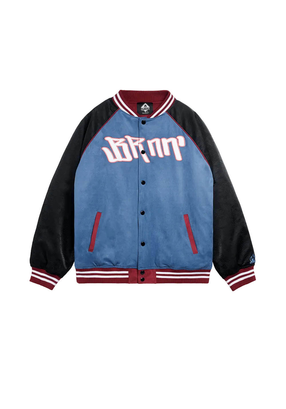 Camiseta de béisbol con parches y estampado de serpiente ardiente