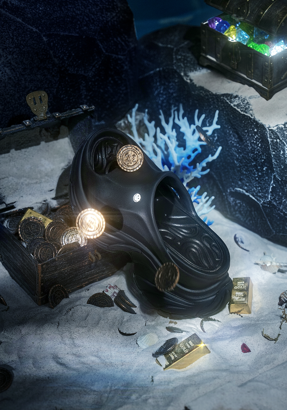 SMILEY丨Starfish Series Slippers-Black - PSYLOS 1, SMILEY丨Starfish Series Slippers-Black, Slippers, SMILEY•JAPAN, PSYLOS 1