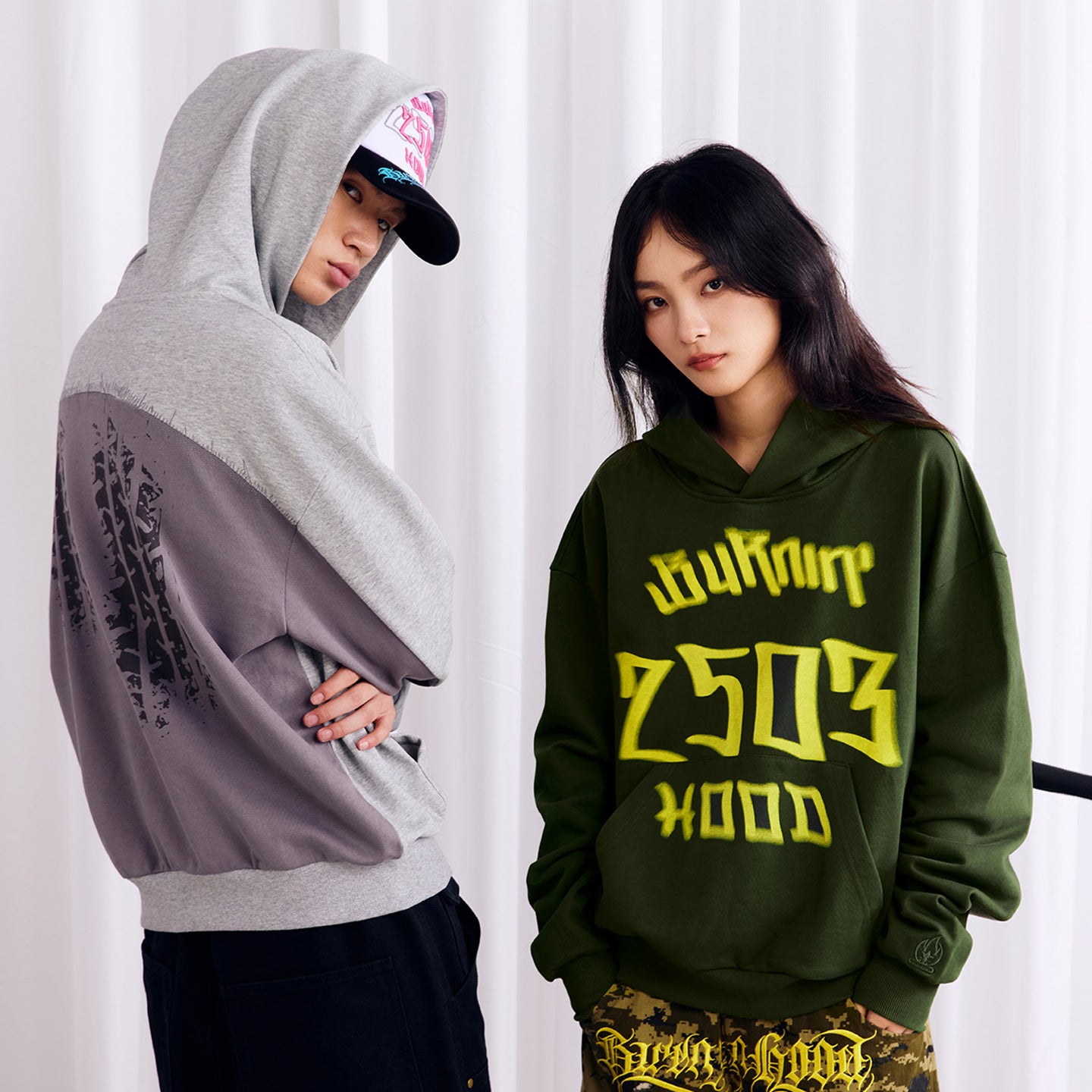 BURNIN*Phantom Logo Contrast Tire Print Hoodie - PSYLOS 1, BURNIN*Phantom Logo Contrast Tire Print Hoodie, Hoodie, Burnin, PSYLOS 1