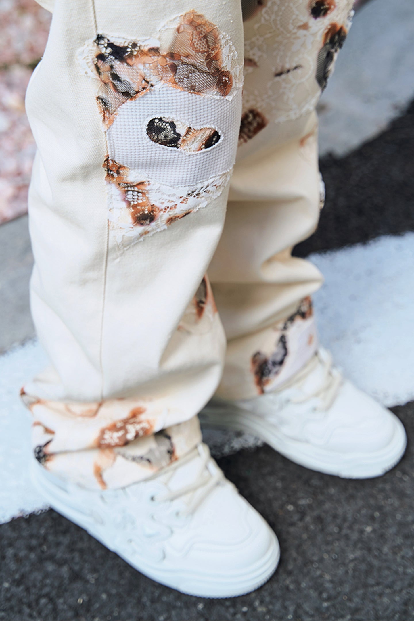YADcrew | Flame Lace Pants - PSYLOS 1, YADcrew | Flame Lace Pants, Pants, YADcrew•JAPAN, PSYLOS 1