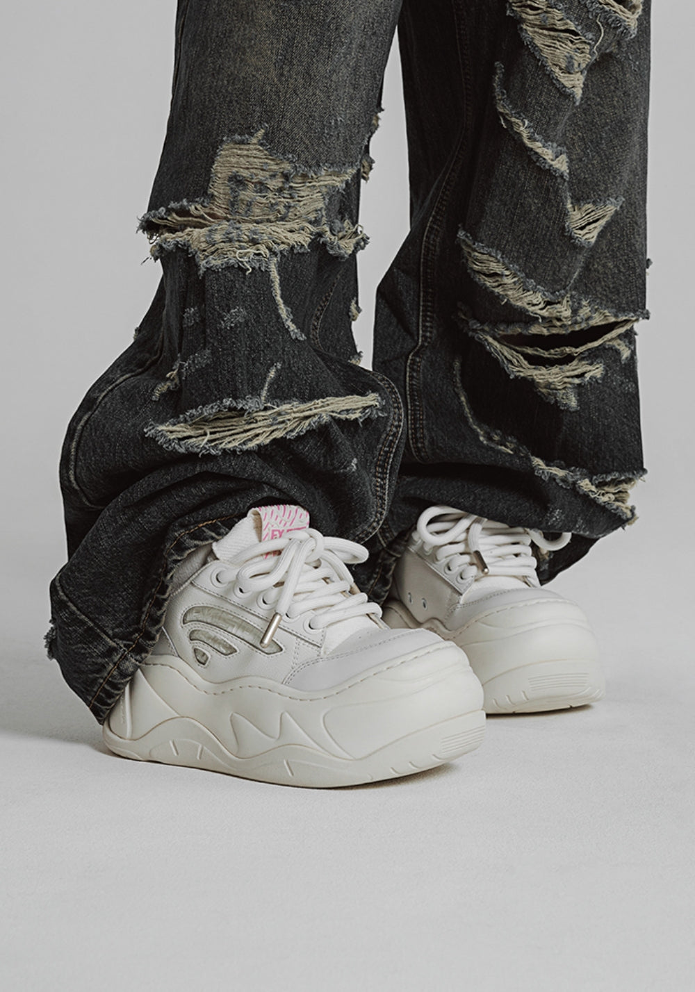 FYSPR丨WiFi 1.0 Wave Platform Shoes-White - PSYLOS 1, FYSPR丨WiFi 1.0 Wave Platform Shoes-White, Chunky Sneakers, FYSPR•JAPAN, PSYLOS 1