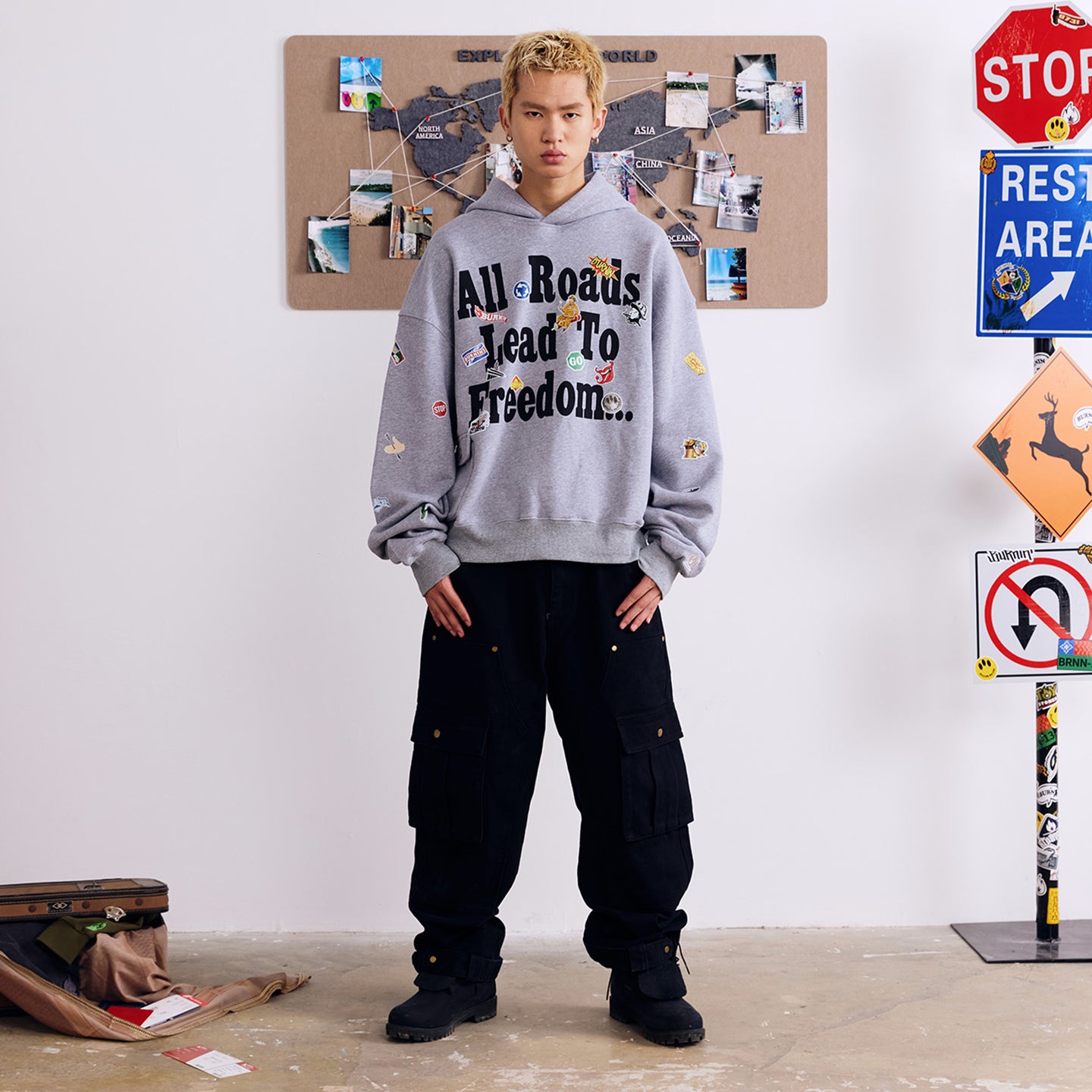 BURNIN* Realistic Sticker Slogan Hoodie - PSYLOS 1, BURNIN* Realistic Sticker Slogan Hoodie, Hoodie, Burnin, PSYLOS 1