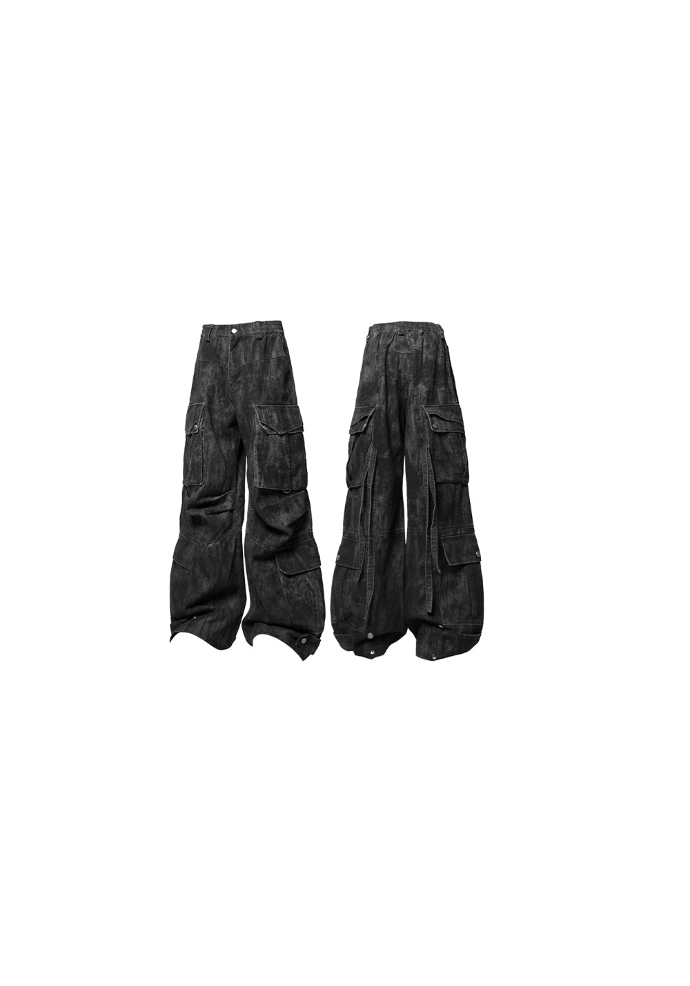 RELABEL丨Washed Multi-Pocket Gunmetal Pants - PSYLOS 1, RELABEL丨Washed Multi-Pocket Gunmetal Pants, Pants, RELABEL, PSYLOS 1