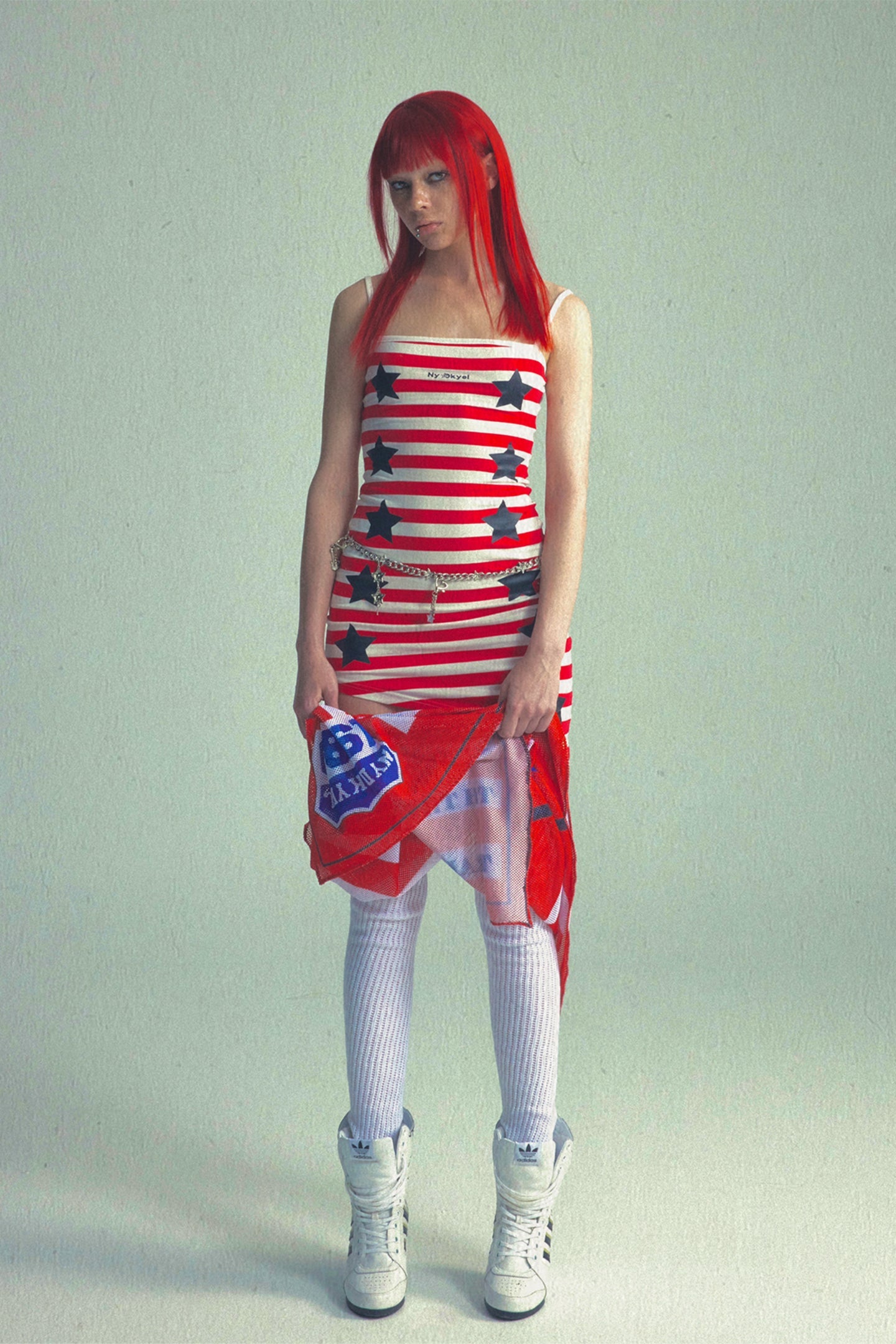 Retro Star Stripe Asym Dress - PSYLOS 1, Retro Star Stripe Asym Dress, Tank Top, NyDkyel, PSYLOS 1