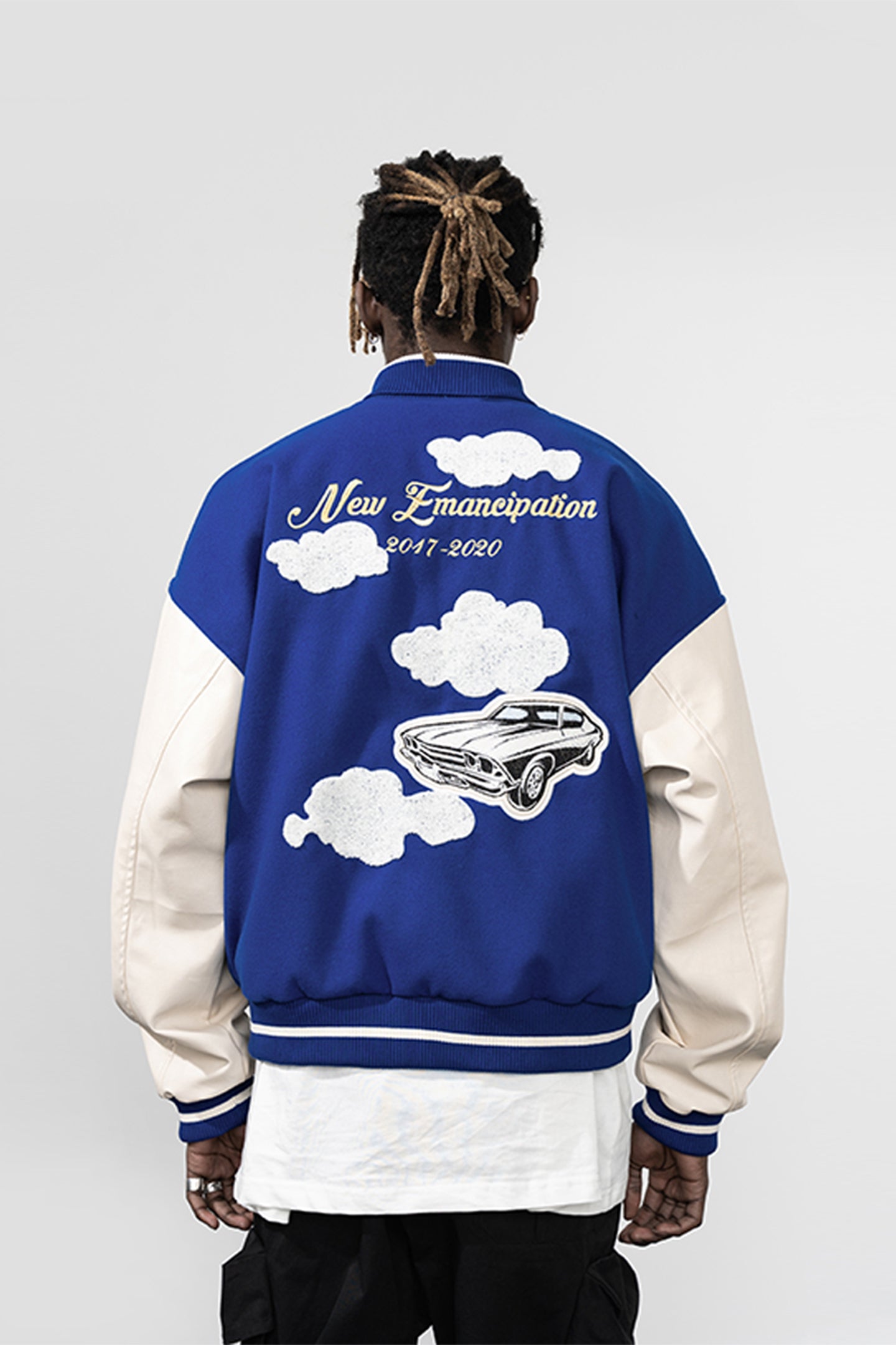 Hand-painted Star Embroidered Baseball Jersey - PSYLOS 1, Hand-painted Star Embroidered Baseball Jersey, Jacket, HARSH AND CRUEL, PSYLOS 1