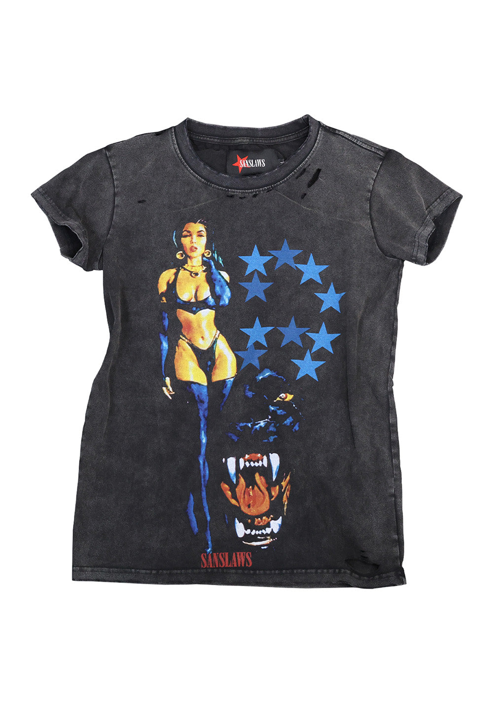 SANSLAWS丨Distressed Graphic T-Shirt - PSYLOS 1, SANSLAWS丨Distressed Graphic T-Shirt, T-Shirt, SANSLAWS, PSYLOS 1