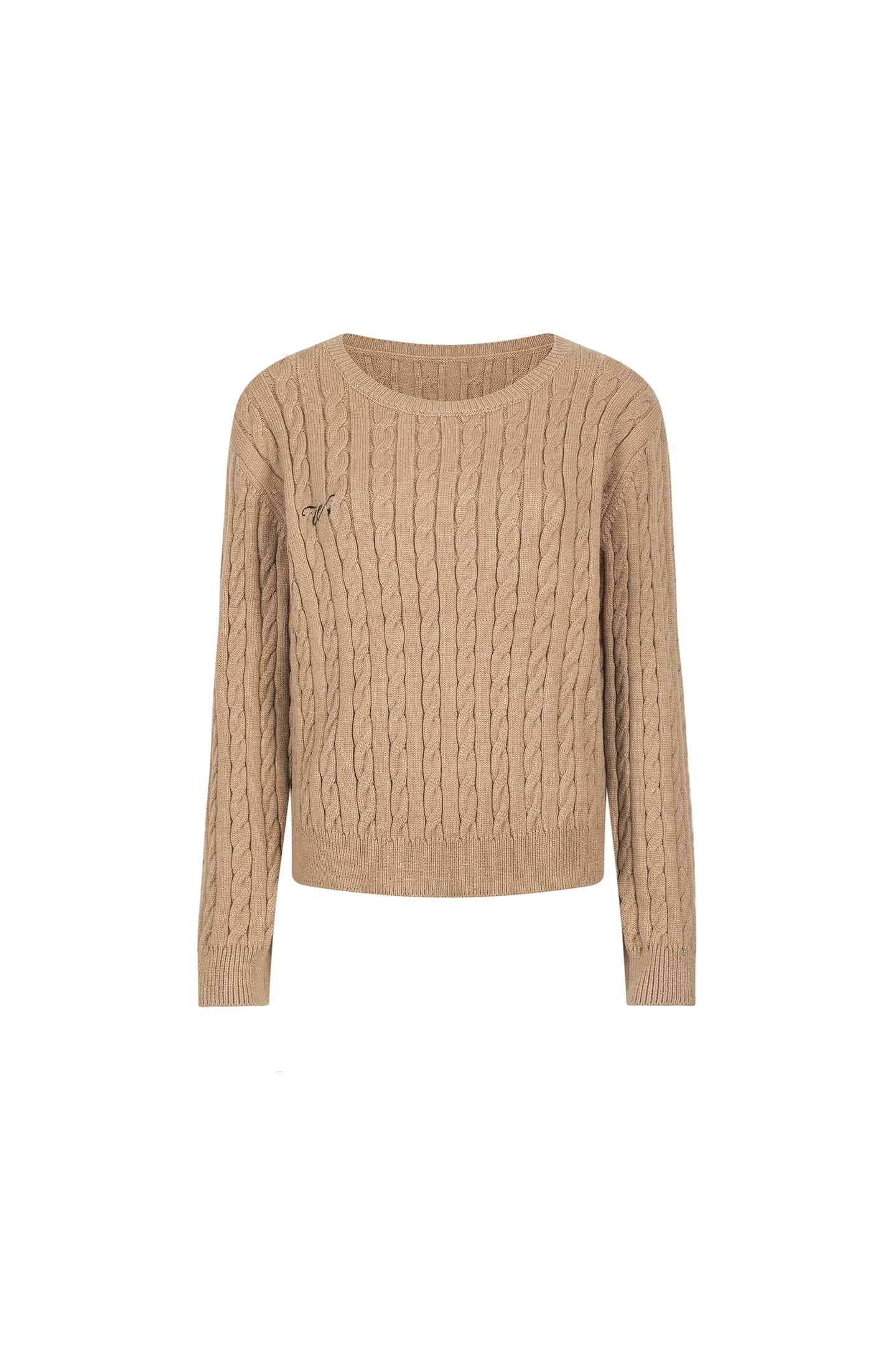 Cable crew neck pullover Sweater