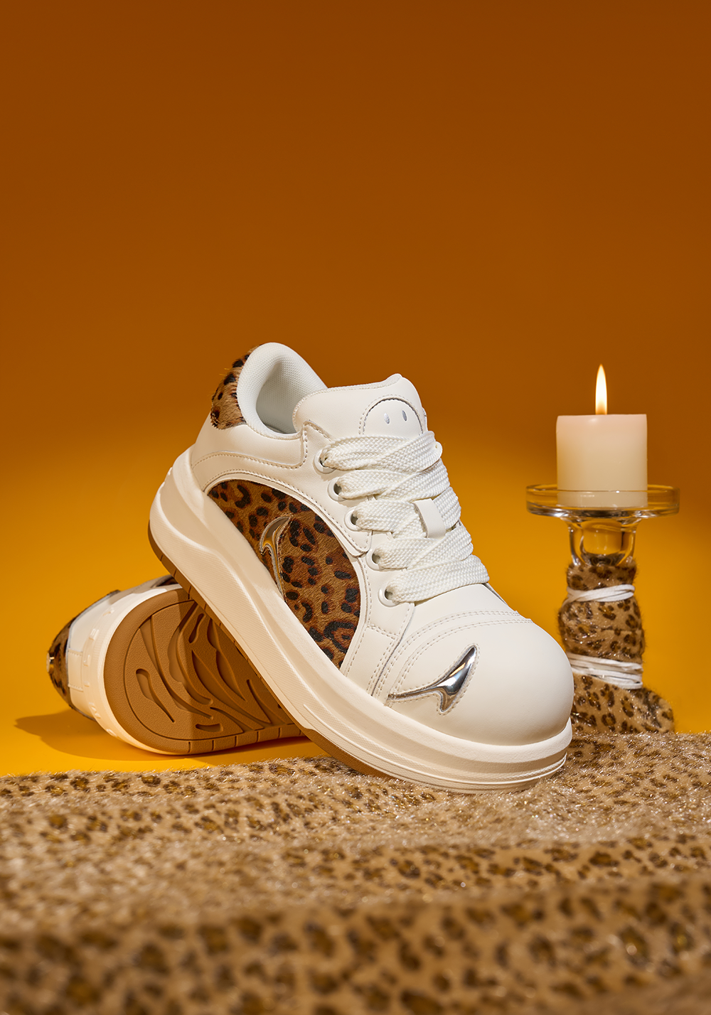 Leopard Print Patchwork Series-White