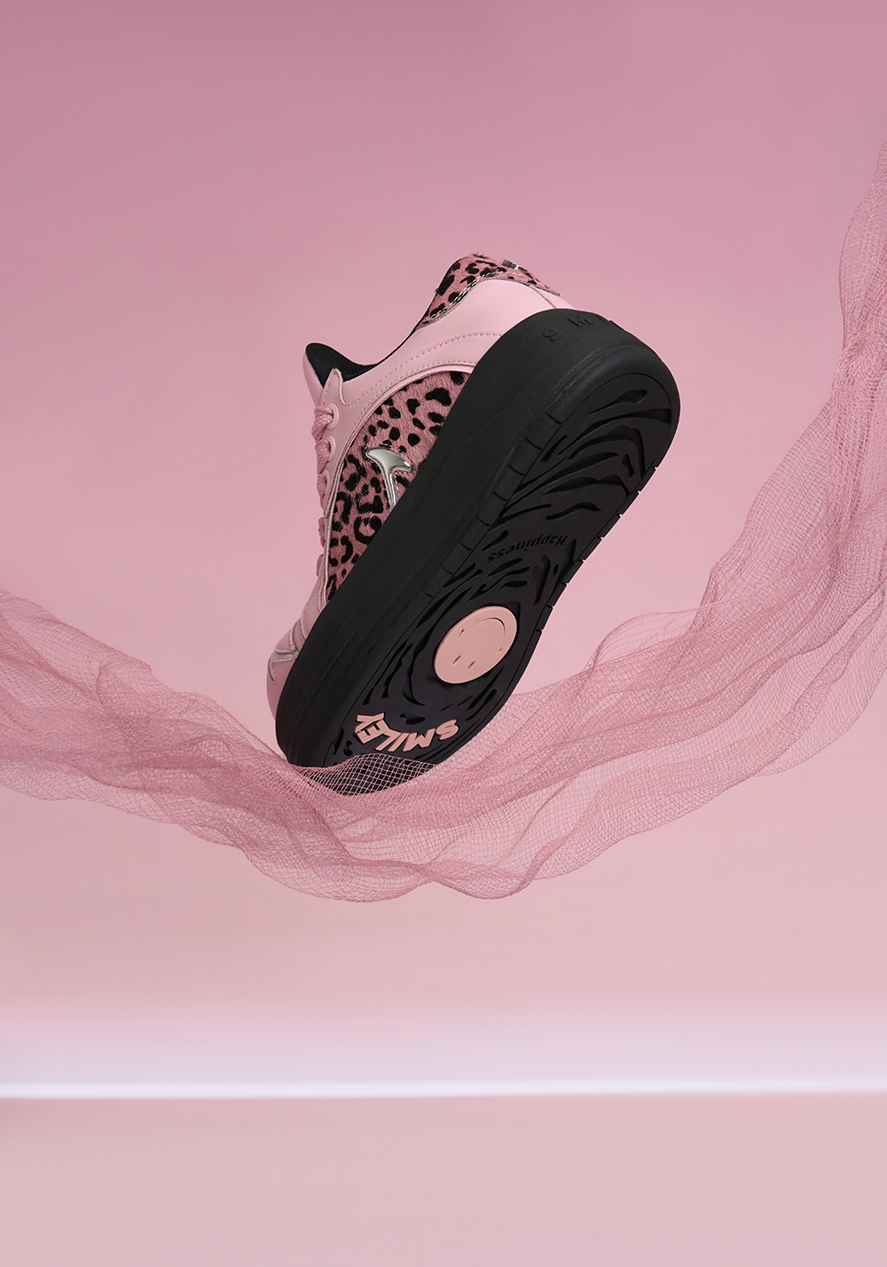 SMILEY丨Leopard Print Patchwork Series-Pink - PSYLOS 1, SMILEY丨Leopard Print Patchwork Series-Pink, Chunky Sneakers, SMILEY•JAPAN, PSYLOS 1