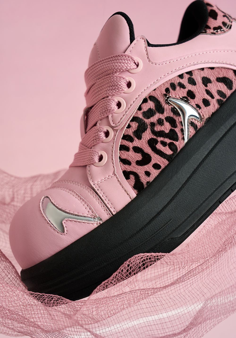 SMILEY丨Leopard Print Patchwork Series-Pink - PSYLOS 1, SMILEY丨Leopard Print Patchwork Series-Pink, Chunky Sneakers, SMILEY•JAPAN, PSYLOS 1