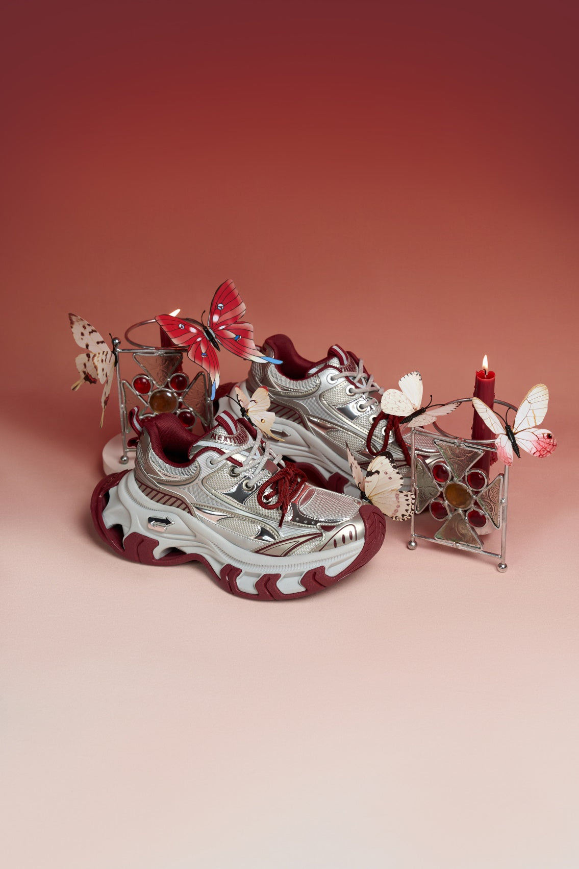 NEXT IMPULSIVE丨Papillon Series-Red - PSYLOS 1, NEXT IMPULSIVE丨Papillon Series-Red, Chunky Sneakers, NEXT IMPULSIVE•JAPAN, PSYLOS 1