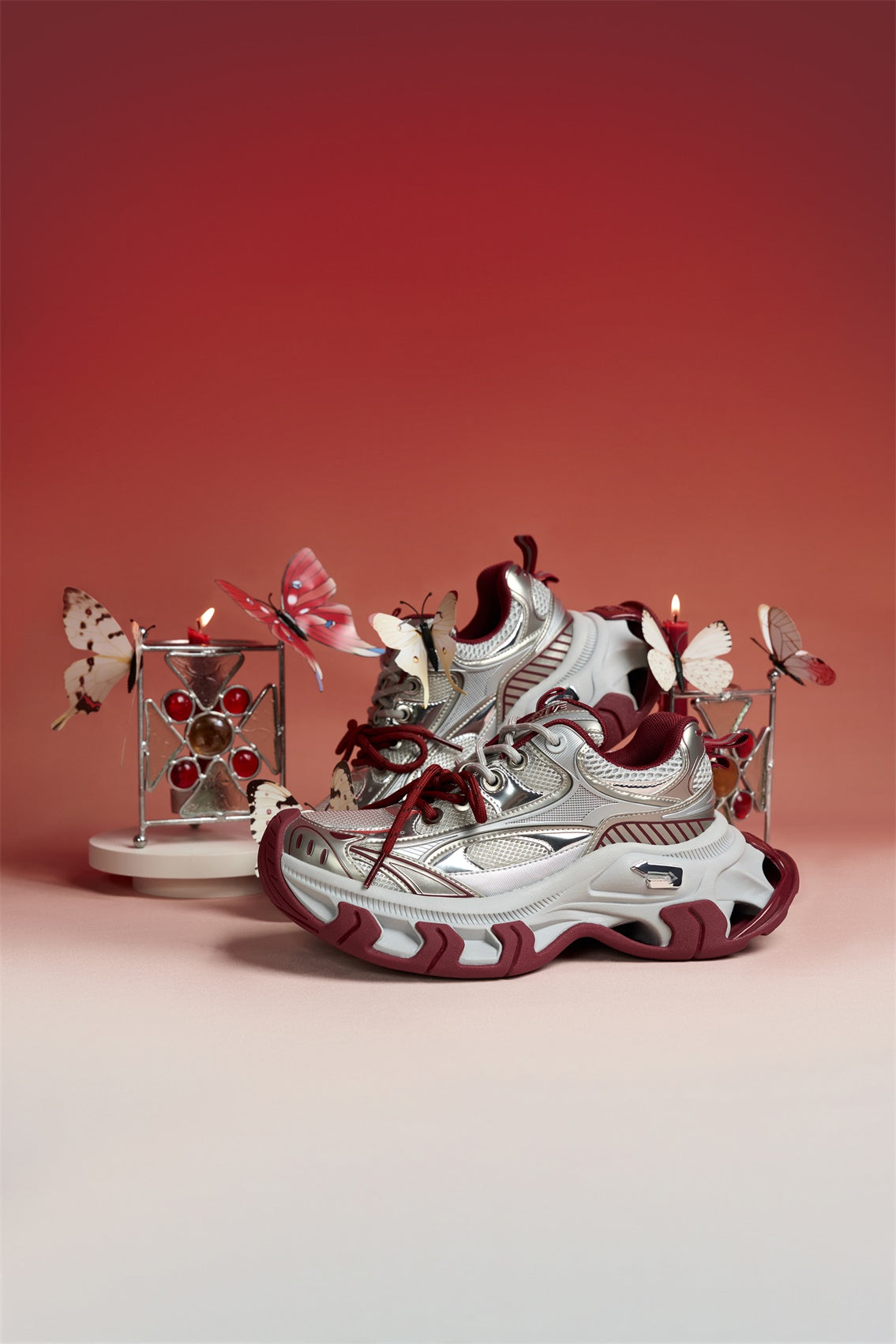 NEXT IMPULSIVE丨Papillon Series-Red - PSYLOS 1, NEXT IMPULSIVE丨Papillon Series-Red, Chunky Sneakers, NEXT IMPULSIVE•JAPAN, PSYLOS 1