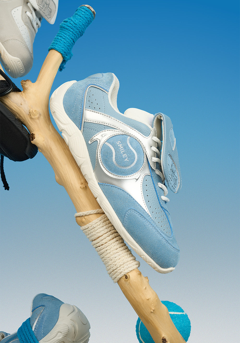 SMILEY丨 Heritage Tennis Court Shoes - PSYLOS 1, SMILEY丨 Heritage Tennis Court Shoes, Retro Trainers, SMILEY•JAPAN, PSYLOS 1