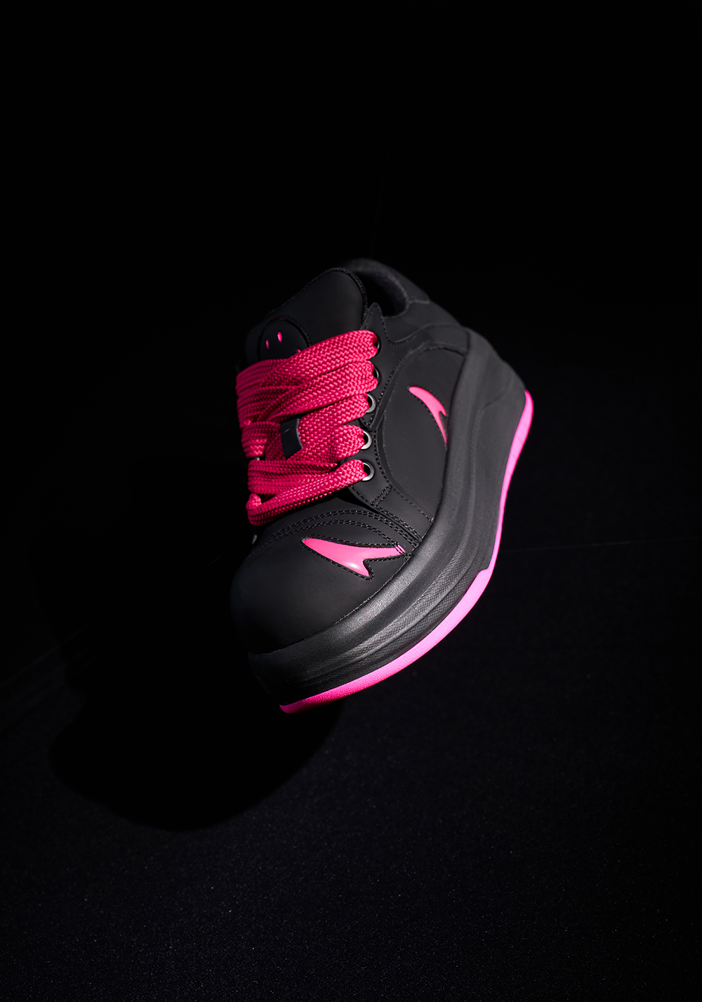 SMILEY丨Big Head Shoes Series-Black/Rose Red - PSYLOS 1, SMILEY丨Big Head Shoes Series-Black/Rose Red, Chunky Sneakers, SMILEY•JAPAN, PSYLOS 1