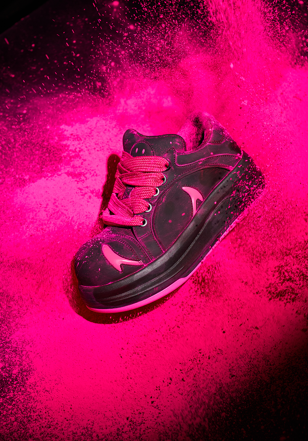 SMILEY丨Big Head Shoes Series-Black/Rose Red - PSYLOS 1, SMILEY丨Big Head Shoes Series-Black/Rose Red, Chunky Sneakers, SMILEY•JAPAN, PSYLOS 1