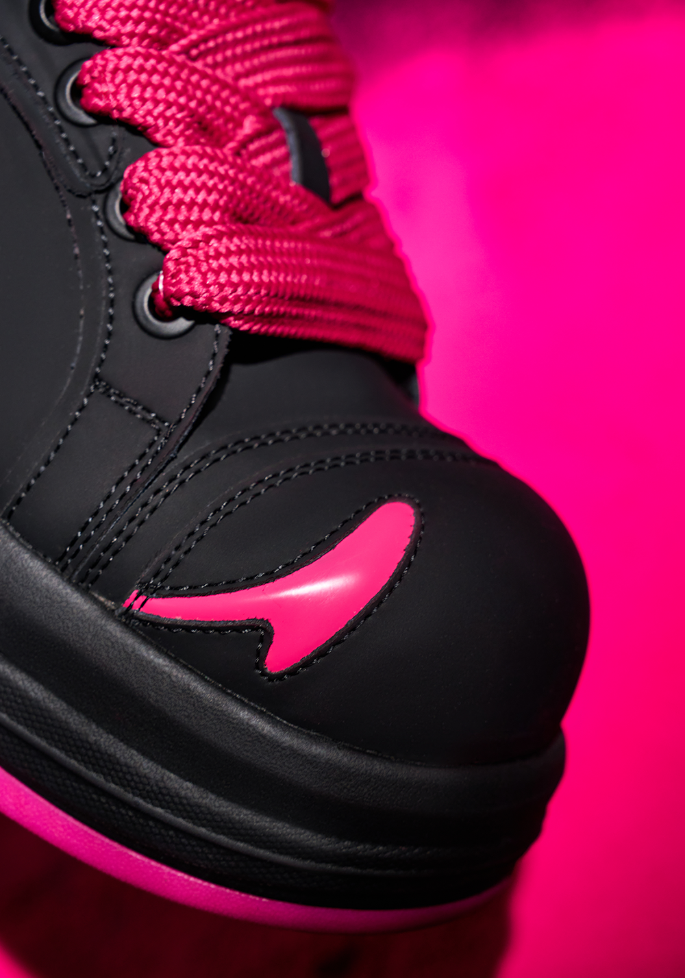 SMILEY丨Big Head Shoes Series-Black/Rose Red - PSYLOS 1, SMILEY丨Big Head Shoes Series-Black/Rose Red, Chunky Sneakers, SMILEY•JAPAN, PSYLOS 1