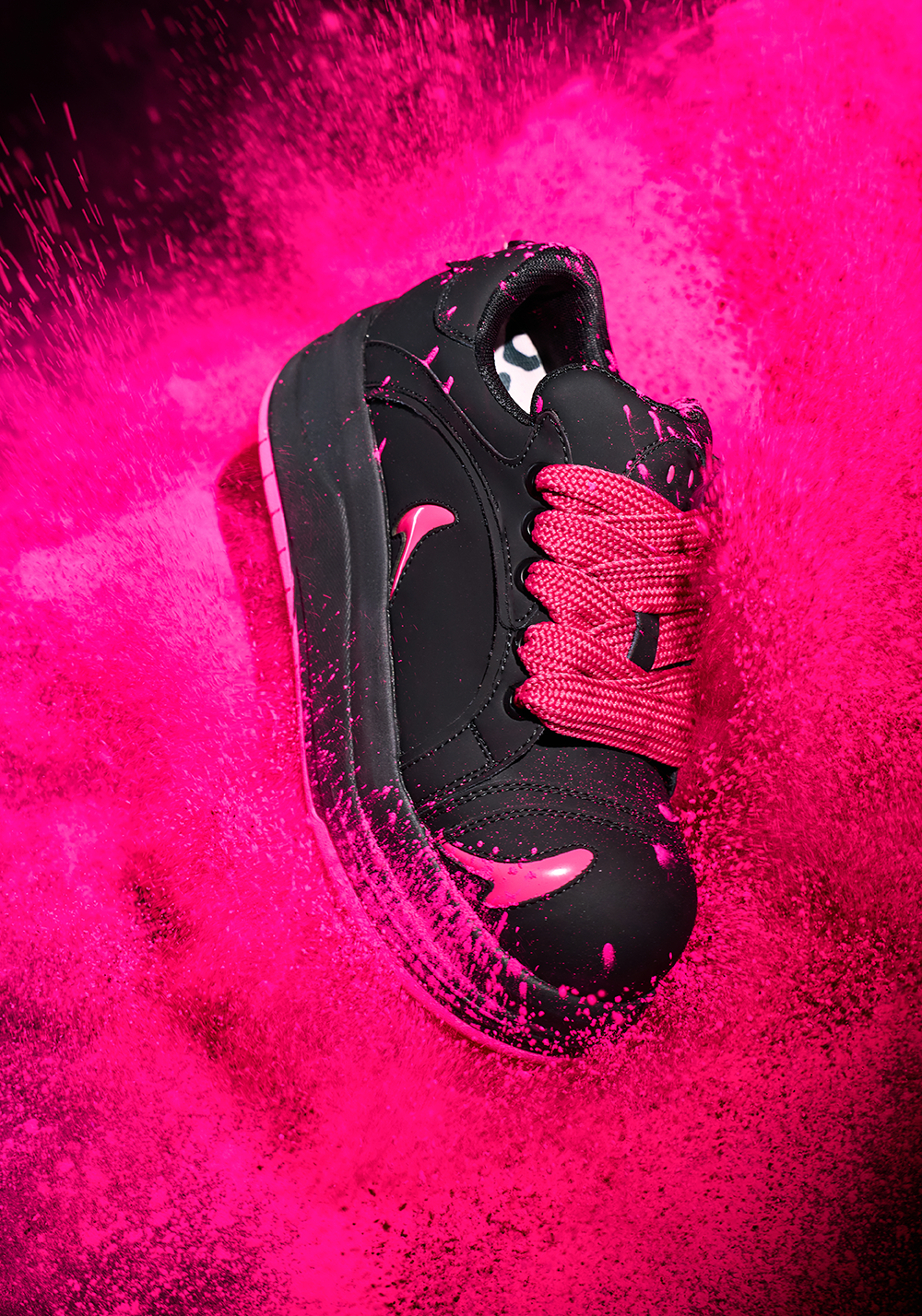 SMILEY丨Big Head Shoes Series-Black/Rose Red - PSYLOS 1, SMILEY丨Big Head Shoes Series-Black/Rose Red, Chunky Sneakers, SMILEY•JAPAN, PSYLOS 1