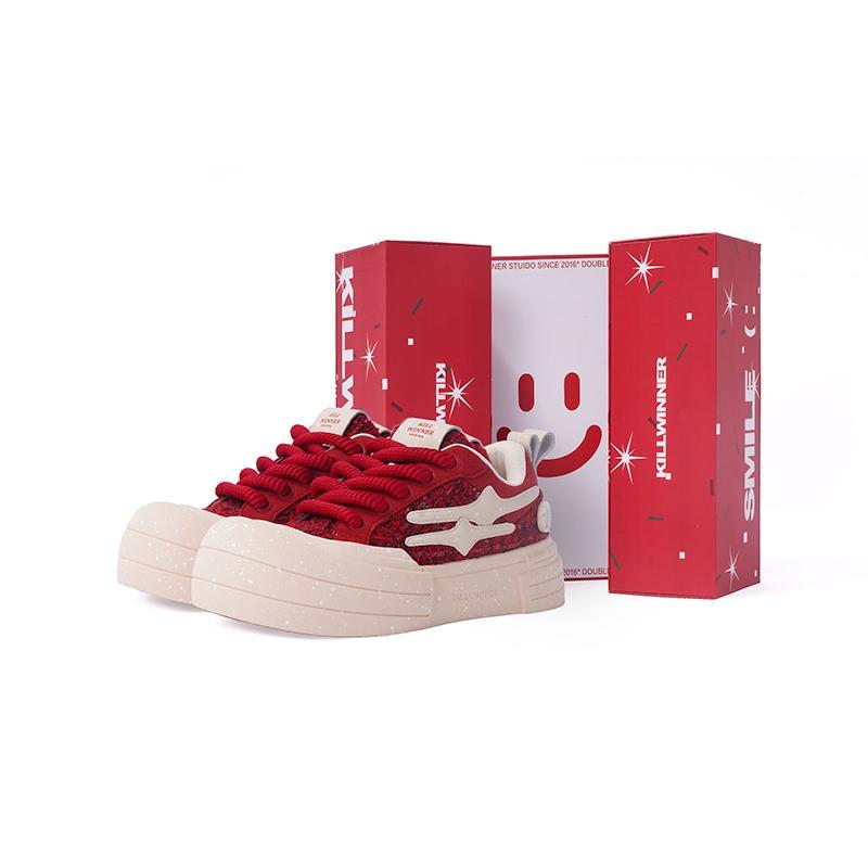 KILLWINNER丨Smile Life Sneaker - Red - PSYLOS 1, KILLWINNER丨Smile Life Sneaker - Red, Chunky Sneakers, Hype States Sale, PSYLOS 1