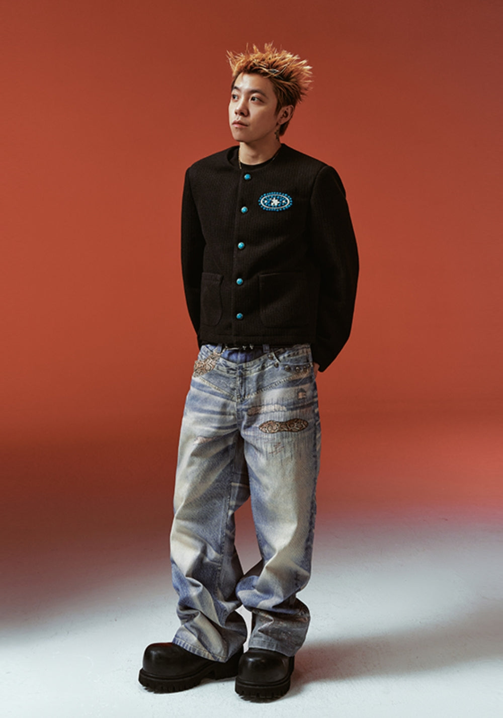 YADcrew丨YADcrew Python-Embossed Jeans - PSYLOS 1, YADcrew丨YADcrew Python-Embossed Jeans, Jeans, YADcrew, PSYLOS 1