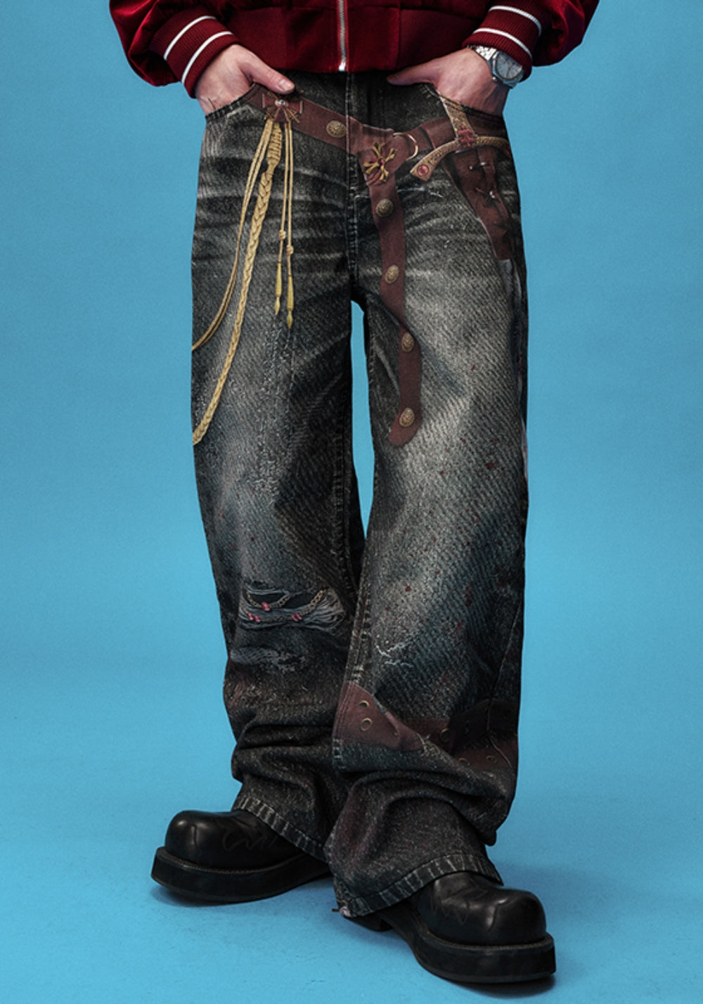 YADcrew丨YADcrew Blood Knight Jeans - PSYLOS 1, YADcrew丨YADcrew Blood Knight Jeans, Jeans, YADcrew, PSYLOS 1