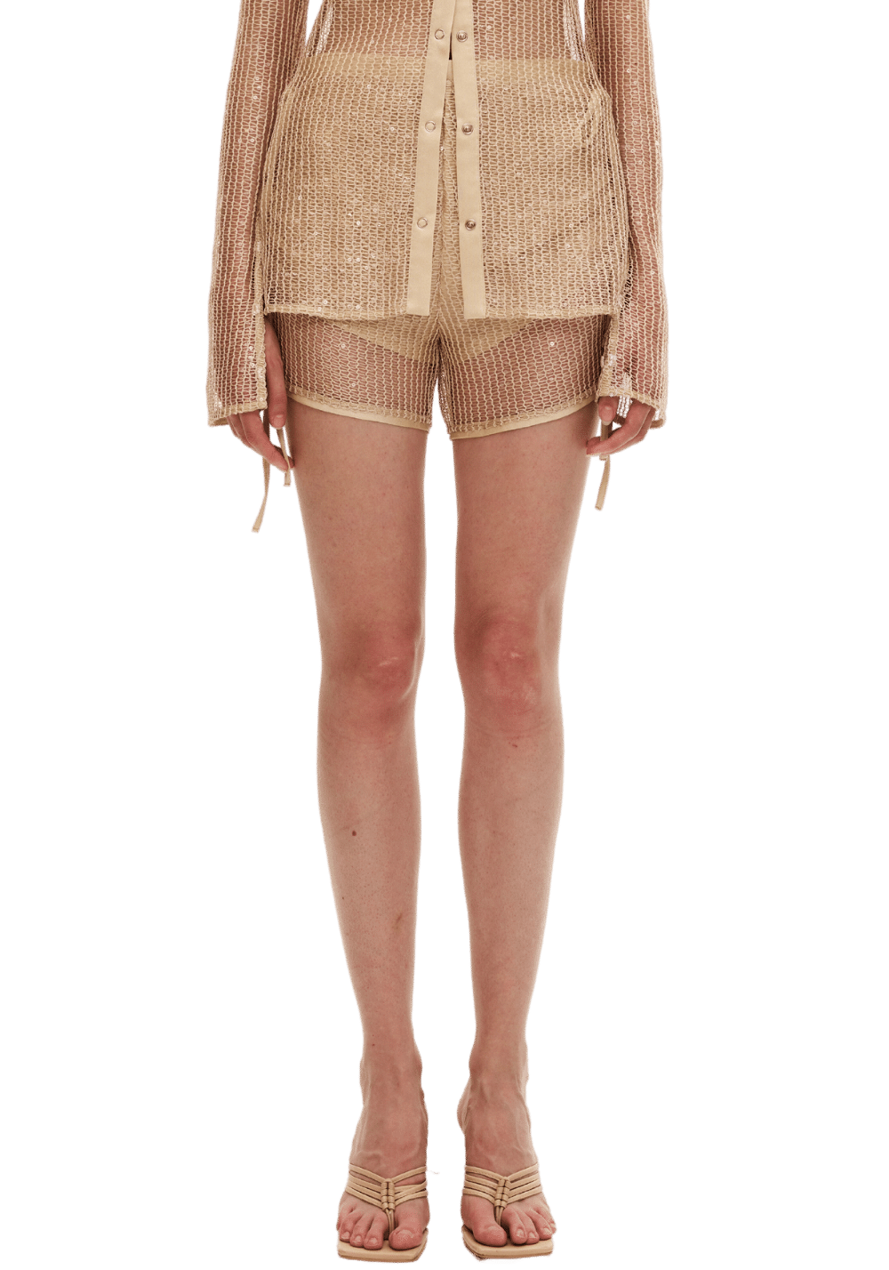 Sequin Knitted Double Layer Patchwork Shorts - PSYLOS 1, Sequin Knitted Double Layer Patchwork Shorts, Shorts, LEEWEI, PSYLOS 1