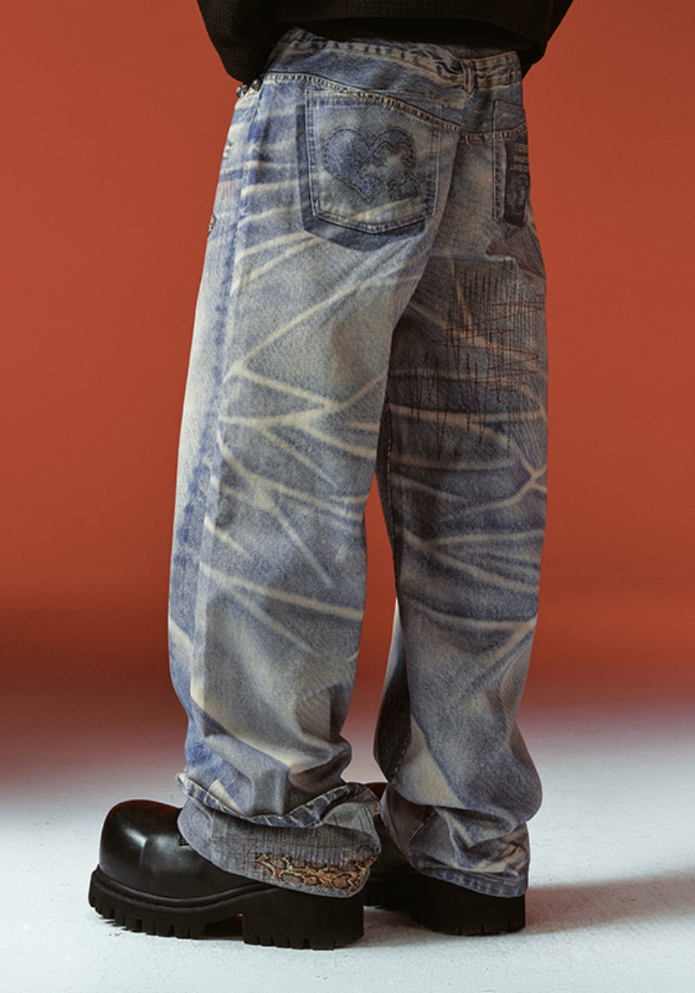 YADcrew丨YADcrew Python-Embossed Jeans - PSYLOS 1, YADcrew丨YADcrew Python-Embossed Jeans, Jeans, YADcrew, PSYLOS 1
