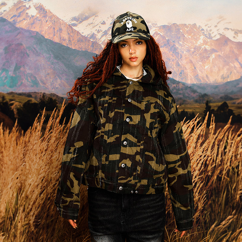 YADcrew | Camouflage Tree Scratched Hooded Jacket - PSYLOS 1, YADcrew | Camouflage Tree Scratched Hooded Jacket, Jacket, YADcrew•JAPAN, PSYLOS 1