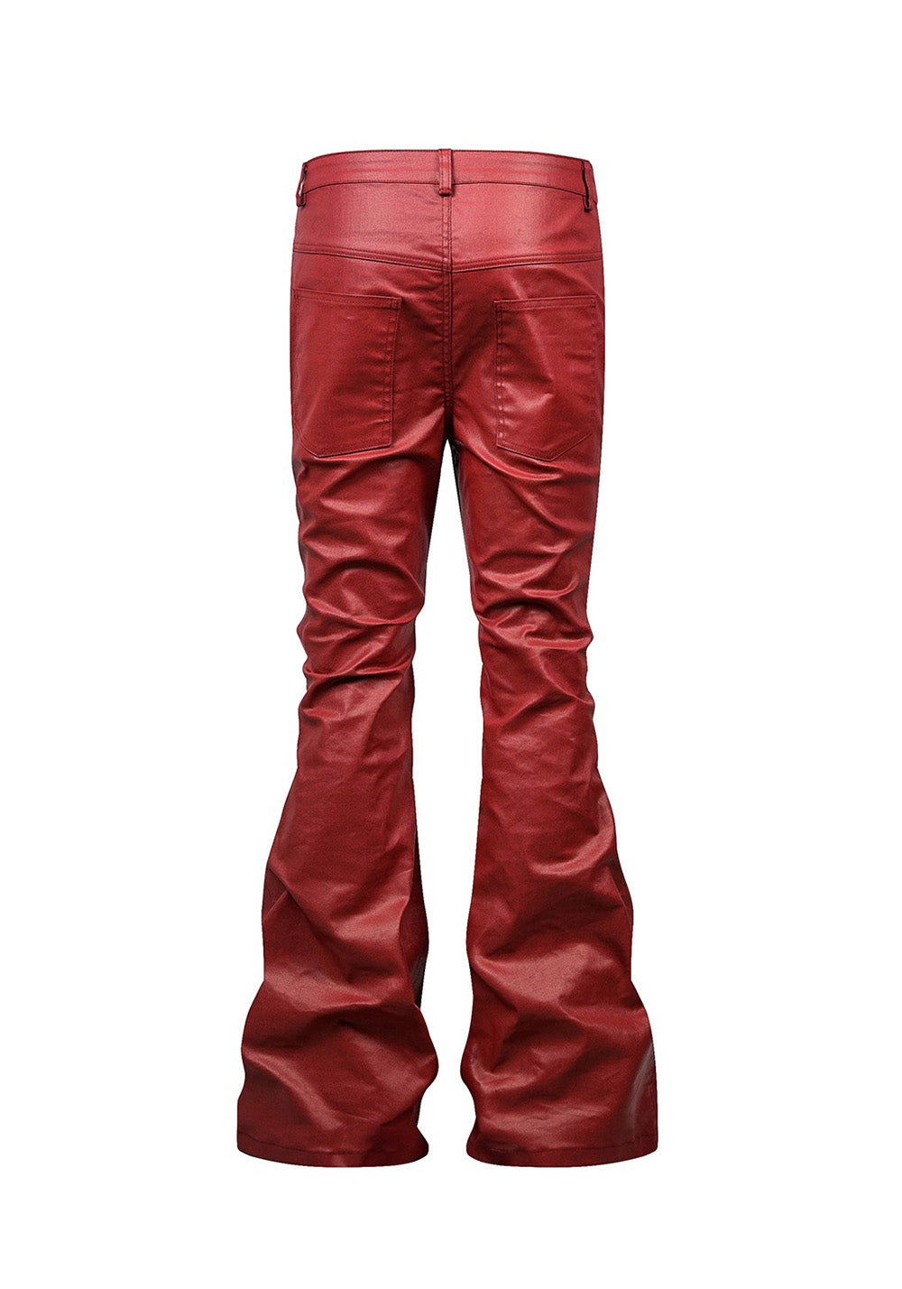 REBEL WAVE丨Liquid Metal Red Coated Waxed Flared Jeans - PSYLOS 1, REBEL WAVE丨Liquid Metal Red Coated Waxed Flared Jeans, Pants, REBEL WAVE•JAPAN, PSYLOS 1