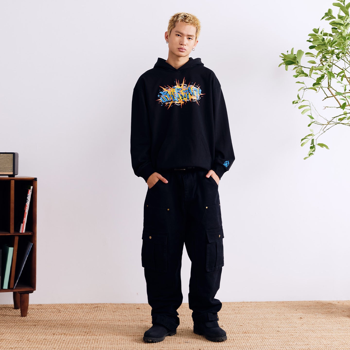 BURNIN*3D Printed Explosive Stone Hoodie - PSYLOS 1, BURNIN*3D Printed Explosive Stone Hoodie, Hoodie, Burnin, PSYLOS 1