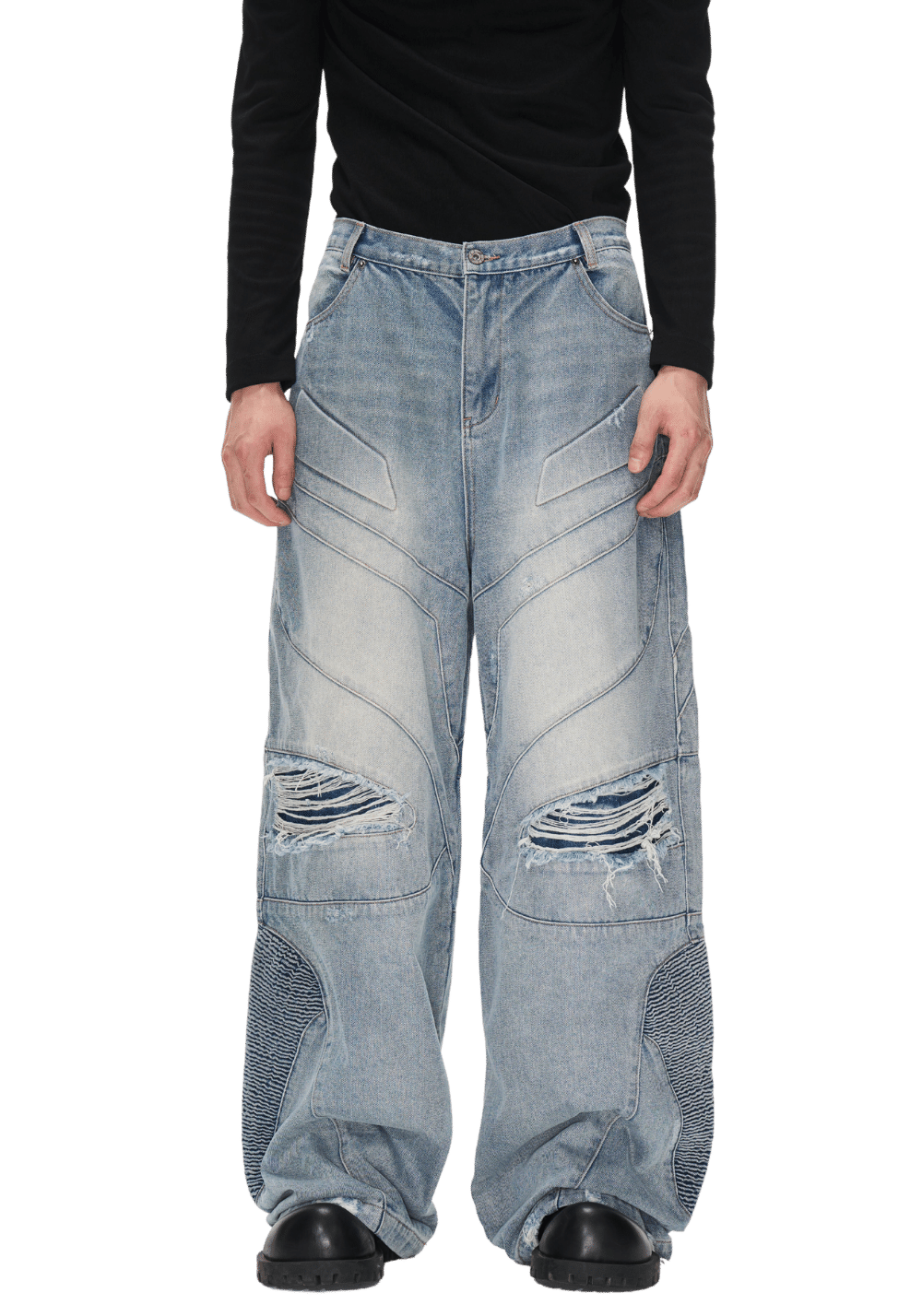 Distressed Vintage Jeans - PSYLOS 1, Distressed Vintage Jeans, Pants, BLIND NO PLAN, PSYLOS 1