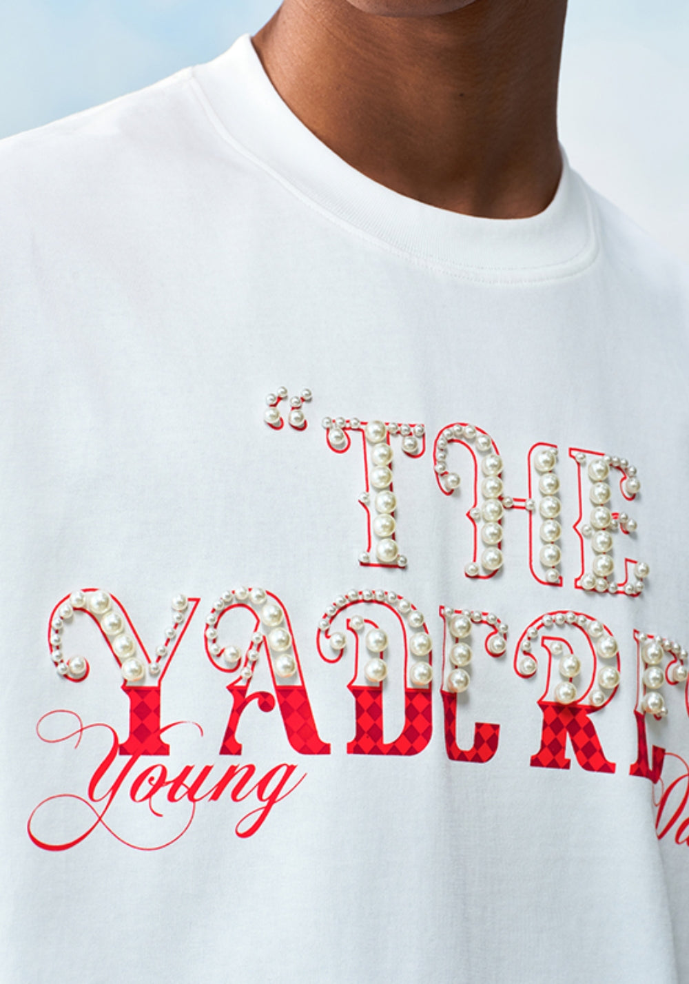 YADcrew丨YADcrew Checkerboard Pearl Tee-White - PSYLOS 1, YADcrew丨YADcrew Checkerboard Pearl Tee-White, T-Shirt, YADcrew•JAPAN, PSYLOS 1