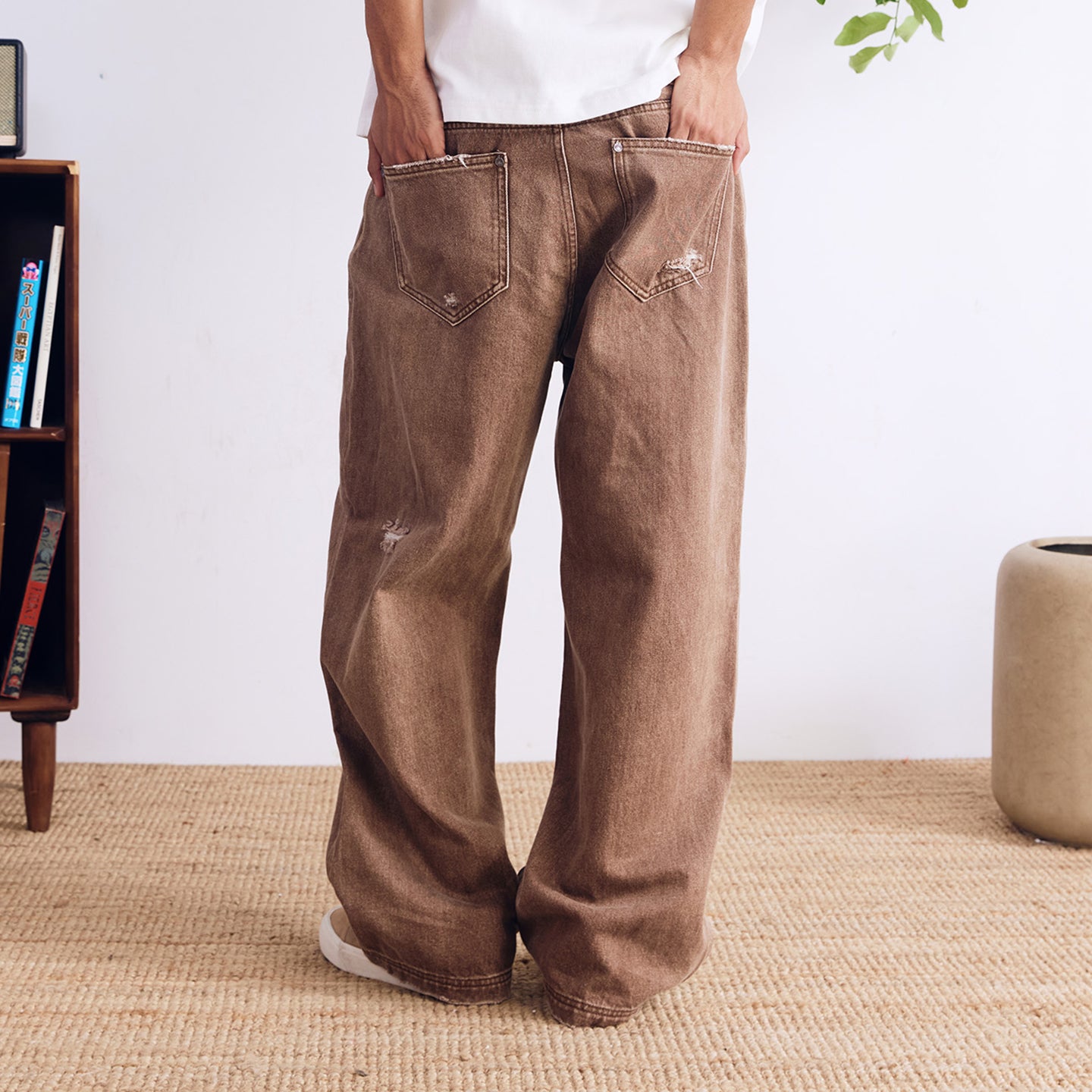 BURNIN* “97’series” retro washed distressed jeans - PSYLOS 1, BURNIN* “97’series” retro washed distressed jeans, Pants, Burnin, PSYLOS 1