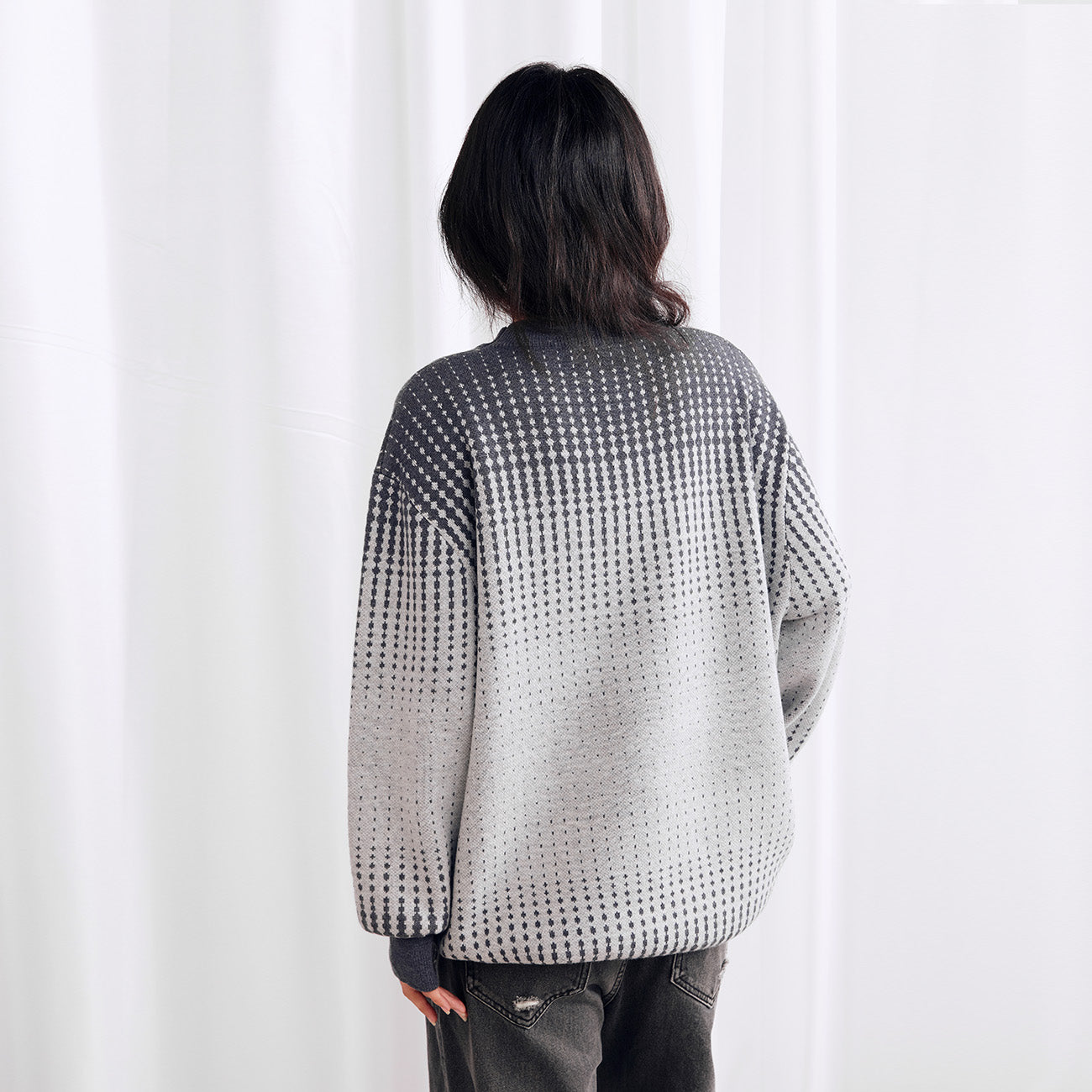 Jacquard Gradient Sweater - PSYLOS 1, Jacquard Gradient Sweater, Sweater, Burnin, PSYLOS 1