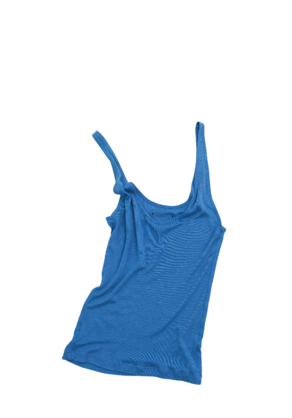 NyDkyel丨U-Neck Wool Blend Tank - Leather Label-Blue - PSYLOS 1, NyDkyel丨U-Neck Wool Blend Tank - Leather Label-Blue, Tank Top, NyDkyel, PSYLOS 1