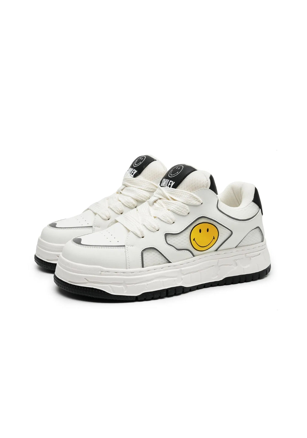 SMILEY丨Fabric-Leather-Mesh Breathable Sports Casual Shoes (White) - PSYLOS 1, SMILEY丨Fabric-Leather-Mesh Breathable Sports Casual Shoes (White), Casual Sneakers, SMILEY•JAPAN, PSYLOS 1