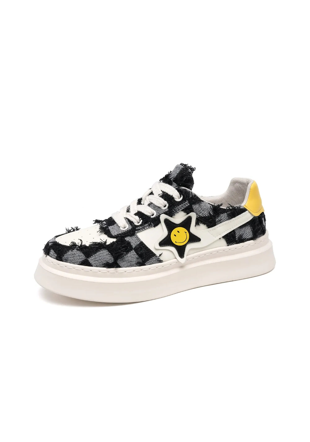 SMILEY丨Smiley Plaid Skate Shoes (Anti-Slip Thick Sole) - PSYLOS 1, SMILEY丨Smiley Plaid Skate Shoes (Anti-Slip Thick Sole), Skate Shoes, SMILEY•JAPAN, PSYLOS 1