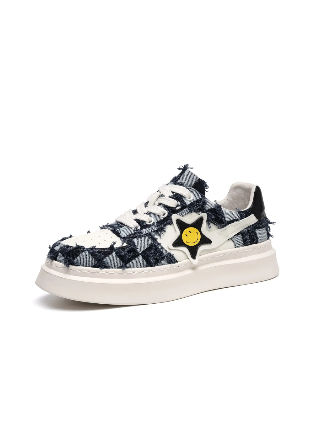 SMILEY丨Smiley Plaid Skate Shoes (Anti-Slip Thick Sole) - PSYLOS 1, SMILEY丨Smiley Plaid Skate Shoes (Anti-Slip Thick Sole), Skate Shoes, SMILEY•JAPAN, PSYLOS 1