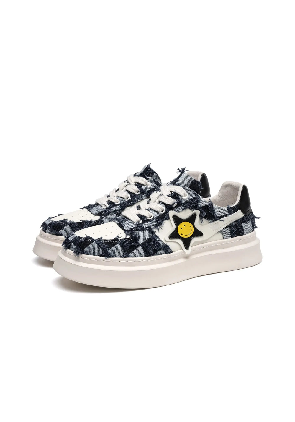 SMILEY丨Smiley Plaid Skate Shoes (Anti-Slip Thick Sole) - PSYLOS 1, SMILEY丨Smiley Plaid Skate Shoes (Anti-Slip Thick Sole), Skate Shoes, SMILEY•JAPAN, PSYLOS 1