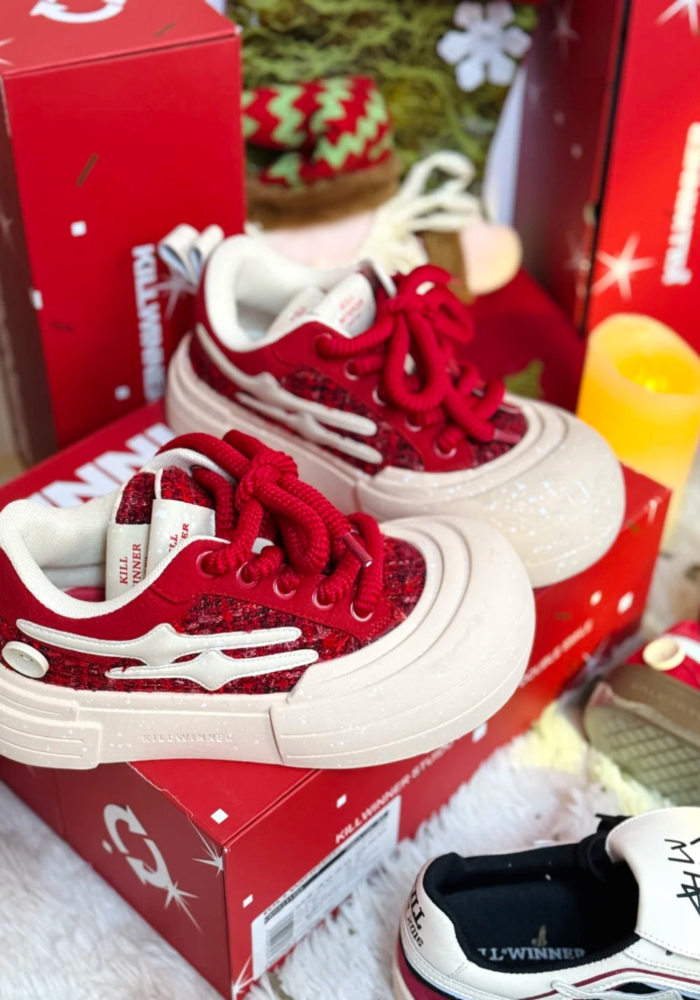 KILLWINNER丨Smile Life Sneaker - Red - PSYLOS 1, KILLWINNER丨Smile Life Sneaker - Red, Chunky Sneakers, Hype States Sale, PSYLOS 1
