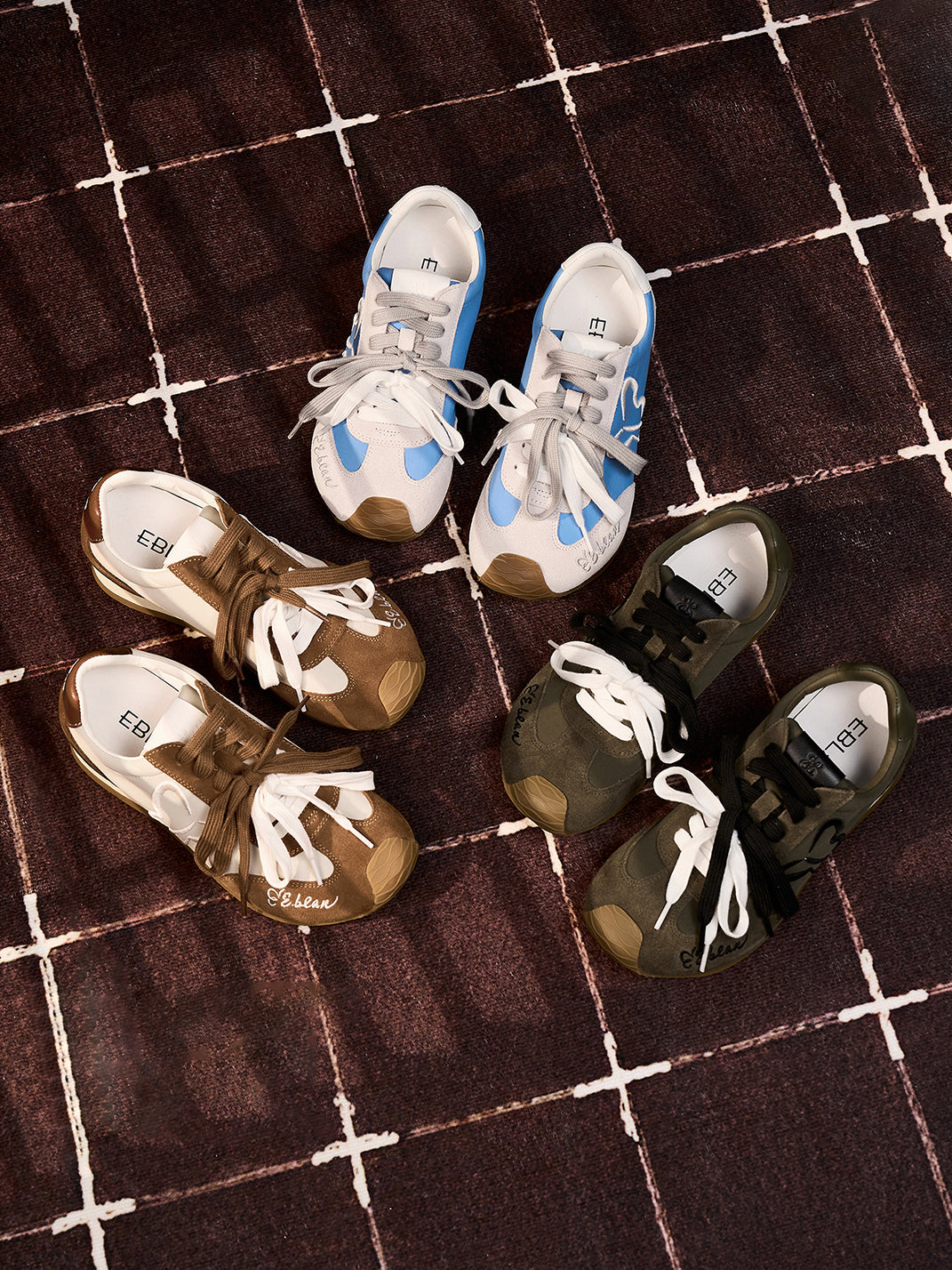 EBLAN丨Two-Tone Lace Retro Leather Training Shoes - PSYLOS 1, EBLAN丨Two-Tone Lace Retro Leather Training Shoes, Shoes, EBLAN, PSYLOS 1