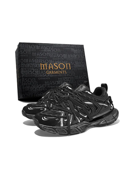 MASON GARMENTS | “Dazzle" Double Laced Chunky Fashion Sneaker-Snakeeye - PSYLOS 1, MASON GARMENTS | “Dazzle" Double Laced Chunky Fashion Sneaker-Snakeeye, Unisex Shoes, MASON GARMENTS, PSYLOS 1