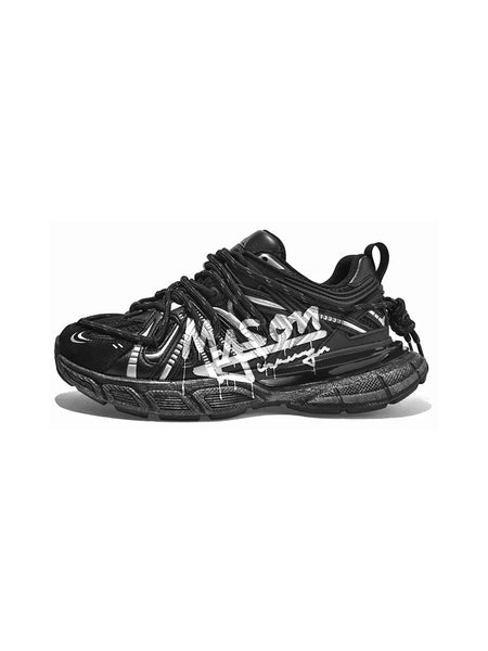 MASON GARMENTS | “Dazzle" Double Laced Chunky Fashion Sneaker-Graffiti - PSYLOS 1, MASON GARMENTS | “Dazzle" Double Laced Chunky Fashion Sneaker-Graffiti, Unisex Shoes, MASON GARMENTS, PSYLOS 1