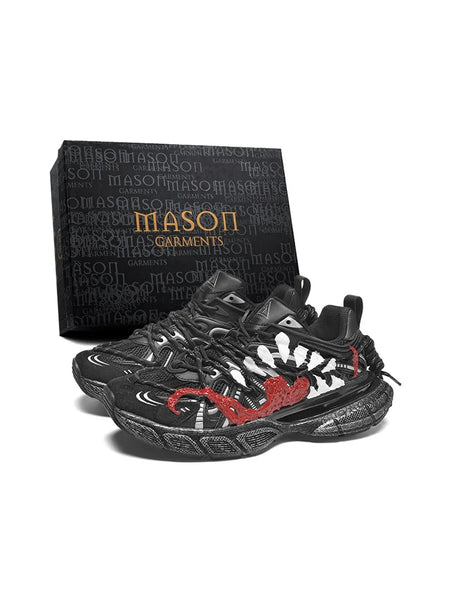MASON GARMENTS | “Dazzle" Double Laced Chunky Fashion Sneaker-Venom - PSYLOS 1, MASON GARMENTS | “Dazzle" Double Laced Chunky Fashion Sneaker-Venom, Unisex Shoes, MASON GARMENTS, PSYLOS 1