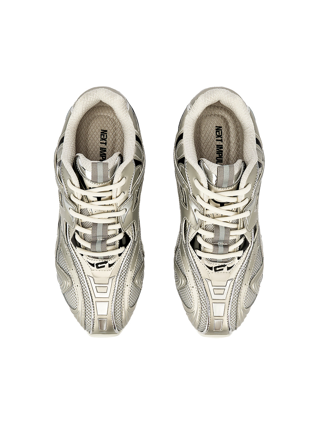 NEXT IMPULSIVE |  Techwear Trainer Sneaker -Metallic Silver - PSYLOS 1, NEXT IMPULSIVE |  Techwear Trainer Sneaker -Metallic Silver, Retro Trainers, NEXT IMPULSIVE, PSYLOS 1