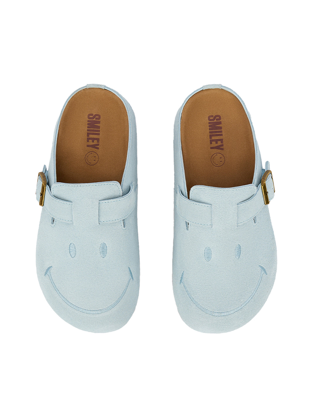 SMILEY | Smiley Platform Slip-On Buckle Slides-Blue - PSYLOS 1, SMILEY | Smiley Platform Slip-On Buckle Slides-Blue, Slippers, SMILEY•JAPAN, PSYLOS 1