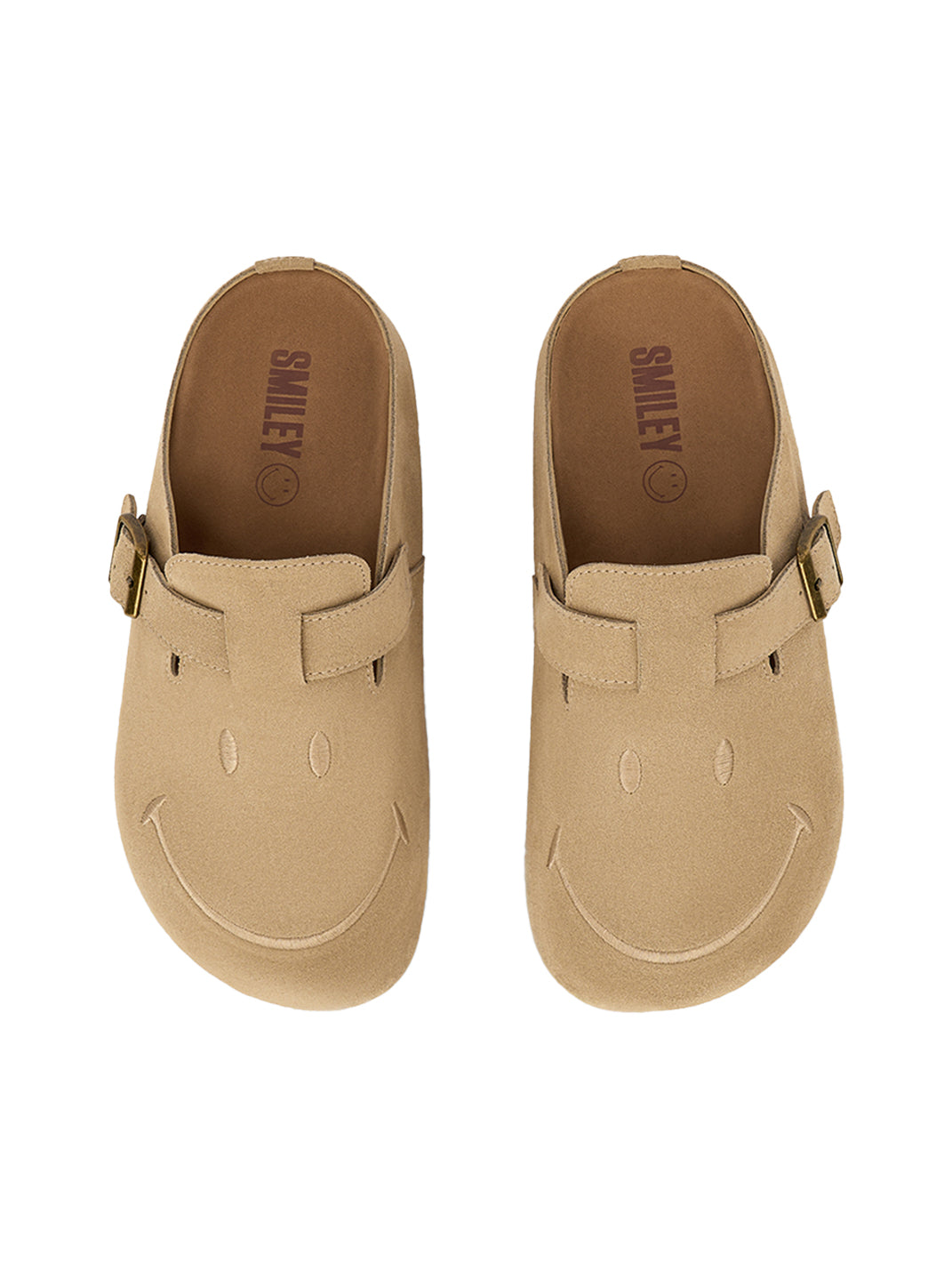 SMILEY | Smiley Platform Slip-On Buckle Slides-Beige - PSYLOS 1, SMILEY | Smiley Platform Slip-On Buckle Slides-Beige, Slippers, SMILEY•JAPAN, PSYLOS 1