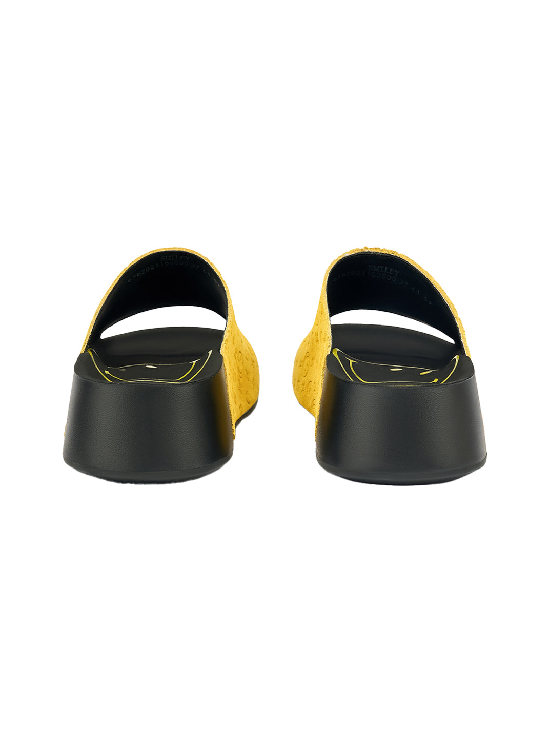 SMILEY | Yellow Monogram Platform Slide Sandals - PSYLOS 1, SMILEY | Yellow Monogram Platform Slide Sandals, Slippers, SMILEY•JAPAN, PSYLOS 1