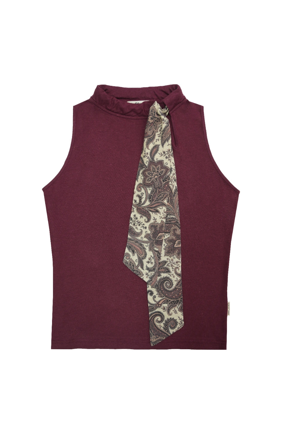 NyDkyel丨Detachable Tie Hemp Vest - Contrast Print-Red - PSYLOS 1, NyDkyel丨Detachable Tie Hemp Vest - Contrast Print-Red, Vest, NyDkyel, PSYLOS 1