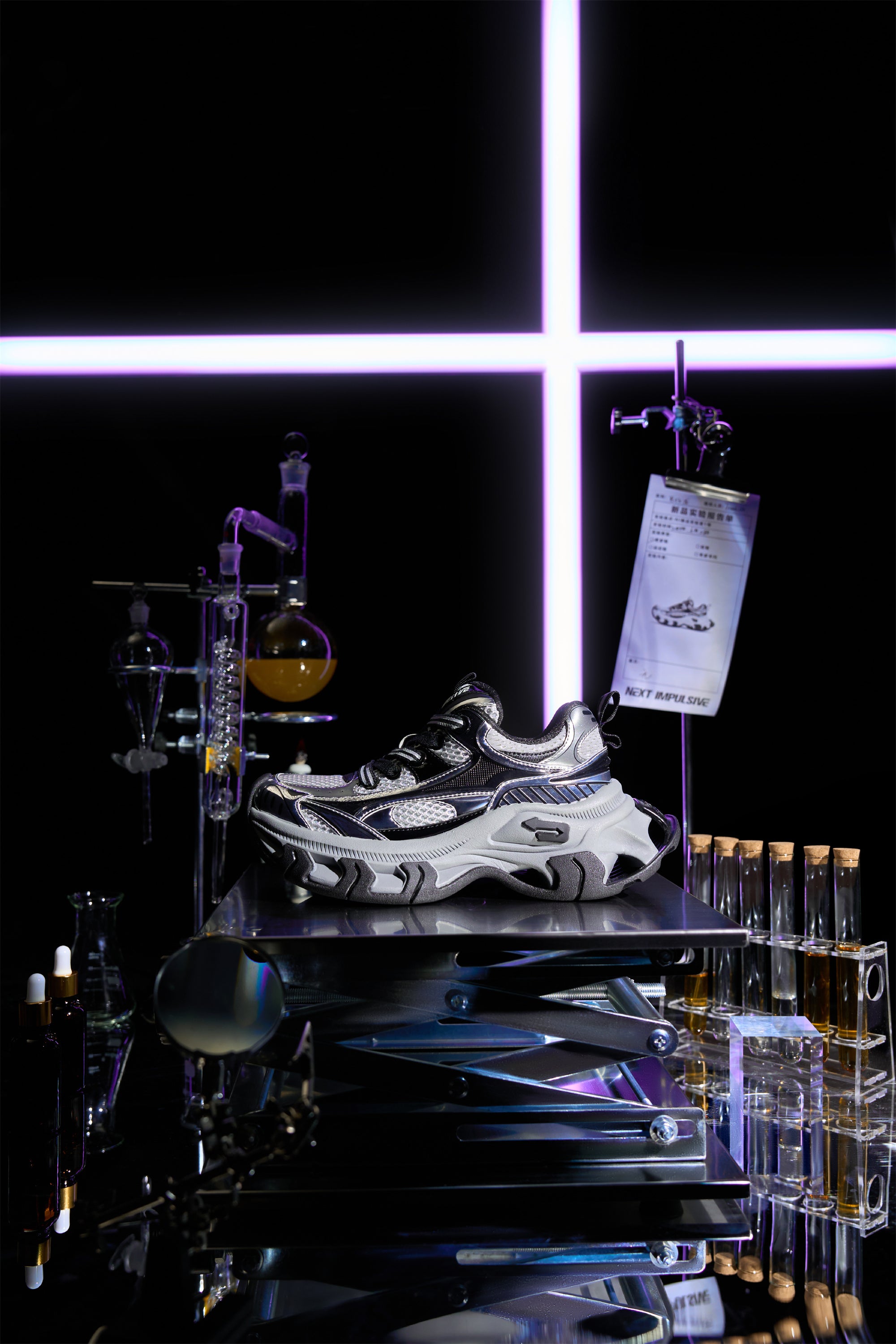 NEXT IMPULSIVE丨Papillon Series-Grey/Teal Grey - PSYLOS 1, NEXT IMPULSIVE丨Papillon Series-Grey/Teal Grey, Chunky Sneakers, NEXT IMPULSIVE•JAPAN, PSYLOS 1